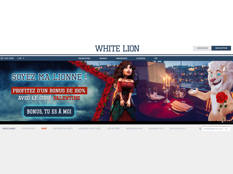 WhiteLion - apercu de site